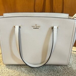 Kate Spade Cream Structured Tote Bag